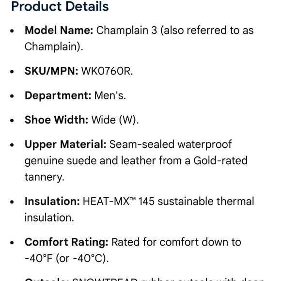 Kamik Men's Champlain 3 Winter Boots HEAT-MX -40 F Pull On Side Zippers 12W - Picture 7 of 15